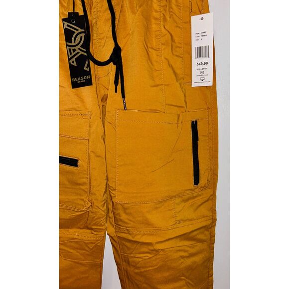 Reason Brand Men's Elastic Waist Cargo Pants size Small Timber (Gold) D93 - Picture 6 of 10